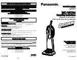 Предварительный просмотр 1 страницы Panasonic MCV5734 - UPRIGHT VACUUM Operating Manual