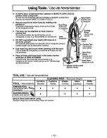 Предварительный просмотр 13 страницы Panasonic MCV5760 - UPRIGHT VACUUM Operating Instructions Manual