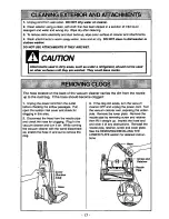 Предварительный просмотр 17 страницы Panasonic MCV6602 - UPRIGHT VACUUM Operating Instructions Manual