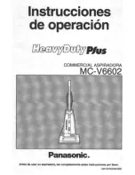 Предварительный просмотр 21 страницы Panasonic MCV6602 - UPRIGHT VACUUM Operating Instructions Manual