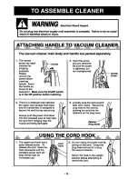 Preview for 6 page of Panasonic MCV6970 - UPRIGHT VACUUM-68 Operating Instructions Manual