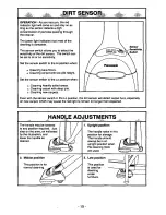 Preview for 10 page of Panasonic MCV6970 - UPRIGHT VACUUM-68 Operating Instructions Manual