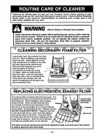 Preview for 12 page of Panasonic MCV6970 - UPRIGHT VACUUM-68 Operating Instructions Manual