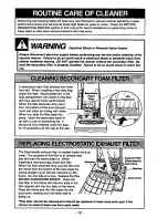 Предварительный просмотр 12 страницы Panasonic MCV6980 - UPRIGHT VACUUM-QKDR Operating Instructions Manual