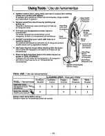 Предварительный просмотр 13 страницы Panasonic MCV7309 - UPRIGHT VACUUM Operating Instructions Manual