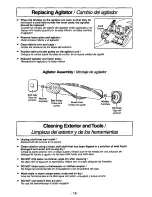 Предварительный просмотр 18 страницы Panasonic MCV7309 - UPRIGHT VACUUM Operating Instructions Manual