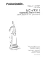 Panasonic MCV7311 - UPRIGHT VACUUMM Operating Instructions Manual предпросмотр