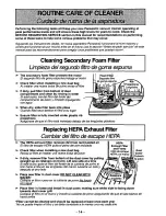 Preview for 14 page of Panasonic MCV7311 - UPRIGHT VACUUMM Operating Instructions Manual