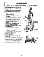 Preview for 20 page of Panasonic MCV7311 - UPRIGHT VACUUMM Operating Instructions Manual