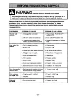 Preview for 21 page of Panasonic MCV7311 - UPRIGHT VACUUMM Operating Instructions Manual