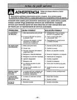 Preview for 22 page of Panasonic MCV7311 - UPRIGHT VACUUMM Operating Instructions Manual