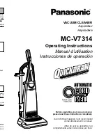 Panasonic MCV7314 - UPRIGHT VACUUM-MULTI-LANG Operating Instructions Manual предпросмотр