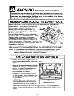 Предварительный просмотр 14 страницы Panasonic MCV7337 - UPRIGHT VACUUM-QKDR Operating Instructions Manual