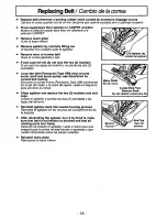 Preview for 18 page of Panasonic MCV7341 - UPRIGHT VACUUM Operating Instructions Manual