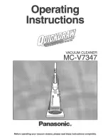 Panasonic MCV7347 - UPRIGHT VACUUM-QKDR Operating Instructions Manual предпросмотр