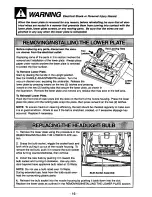 Предварительный просмотр 16 страницы Panasonic MCV7347 - UPRIGHT VACUUM-QKDR Operating Instructions Manual