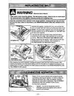 Предварительный просмотр 17 страницы Panasonic MCV7347 - UPRIGHT VACUUM-QKDR Operating Instructions Manual