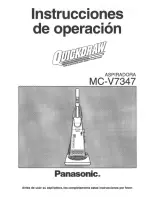 Предварительный просмотр 25 страницы Panasonic MCV7347 - UPRIGHT VACUUM-QKDR Operating Instructions Manual