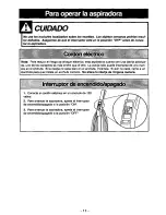 Предварительный просмотр 35 страницы Panasonic MCV7347 - UPRIGHT VACUUM-QKDR Operating Instructions Manual