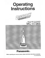 Предварительный просмотр 1 страницы Panasonic MCV7365 - UPRIGHT VACUUM-QKDR Operating Instructions Manual