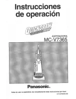 Предварительный просмотр 21 страницы Panasonic MCV7365 - UPRIGHT VACUUM-QKDR Operating Instructions Manual