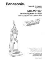 Предварительный просмотр 1 страницы Panasonic MCV736701 - UPRIGHT VACUUM Operating Instructions Manual