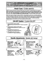 Предварительный просмотр 13 страницы Panasonic MCV736701 - UPRIGHT VACUUM Operating Instructions Manual