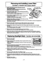 Предварительный просмотр 17 страницы Panasonic MCV736701 - UPRIGHT VACUUM Operating Instructions Manual