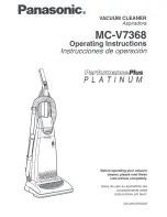 Panasonic MCV7368 - UPRIGHT VACUUM PLATI Operating Instructions Manual предпросмотр