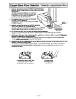 Предварительный просмотр 11 страницы Panasonic MCV7368 - UPRIGHT VACUUM PLATI Operating Instructions Manual