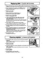 Предварительный просмотр 18 страницы Panasonic MCV7368 - UPRIGHT VACUUM PLATI Operating Instructions Manual