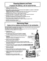 Предварительный просмотр 20 страницы Panasonic MCV7368 - UPRIGHT VACUUM PLATI Operating Instructions Manual