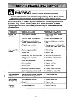 Предварительный просмотр 21 страницы Panasonic MCV7368 - UPRIGHT VACUUM PLATI Operating Instructions Manual