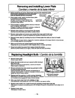 Предварительный просмотр 16 страницы Panasonic MCV7370 - UPRIGHT VACUUM Operating Instructions Manual