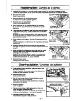 Предварительный просмотр 17 страницы Panasonic MCV7370 - UPRIGHT VACUUM Operating Instructions Manual