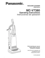 Panasonic MCV7380 - UPRIGHT VACUUM Operating Instructions Manual предпросмотр