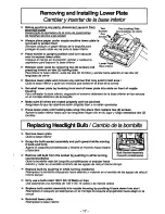 Предварительный просмотр 17 страницы Panasonic MCV7380 - UPRIGHT VACUUM Operating Instructions Manual