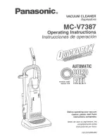 Предварительный просмотр 1 страницы Panasonic MCV7387 - UPRIGHT VACUUM Operating Instructions Manual