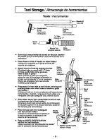 Предварительный просмотр 9 страницы Panasonic MCV7387 - UPRIGHT VACUUM Operating Instructions Manual