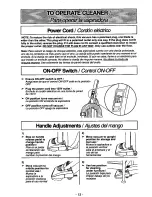 Предварительный просмотр 13 страницы Panasonic MCV7387 - UPRIGHT VACUUM Operating Instructions Manual