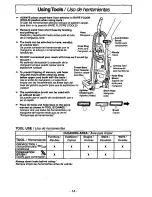 Предварительный просмотр 14 страницы Panasonic MCV7387 - UPRIGHT VACUUM Operating Instructions Manual