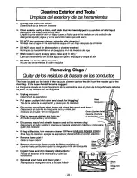 Предварительный просмотр 20 страницы Panasonic MCV7387 - UPRIGHT VACUUM Operating Instructions Manual