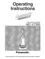 Panasonic MCV7395 - UPRIGHT VACUUM-QKDR Operating Instructions Manual preview
