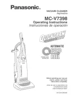 Panasonic MCV7398 - UPRIGHT VACUUM Operating Instructions Manual предпросмотр