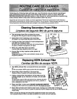 Предварительный просмотр 15 страницы Panasonic MCV7400D - UPRIGHT VACUUM Operating Instructions Manual