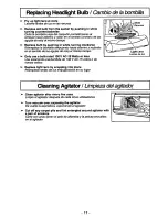 Предварительный просмотр 17 страницы Panasonic MCV7400D - UPRIGHT VACUUM Operating Instructions Manual