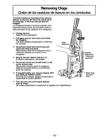 Предварительный просмотр 19 страницы Panasonic MCV7400D - UPRIGHT VACUUM Operating Instructions Manual