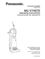 Panasonic MCV7407D - UPRIGHT VACUUM Operating Instructions Manual предпросмотр