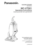 Panasonic MCV7501 - UPRIGHT VACUUM Operating Instructions Manual предпросмотр