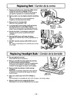 Preview for 18 page of Panasonic MCV7501 - UPRIGHT VACUUM Operating Instructions Manual